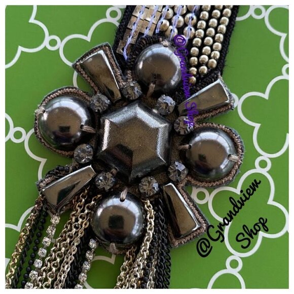 💜 Stella & Dot Ltd. Ed. Nolita Statement Necklace Hematite Multi-Strand - Picture 4 of 7